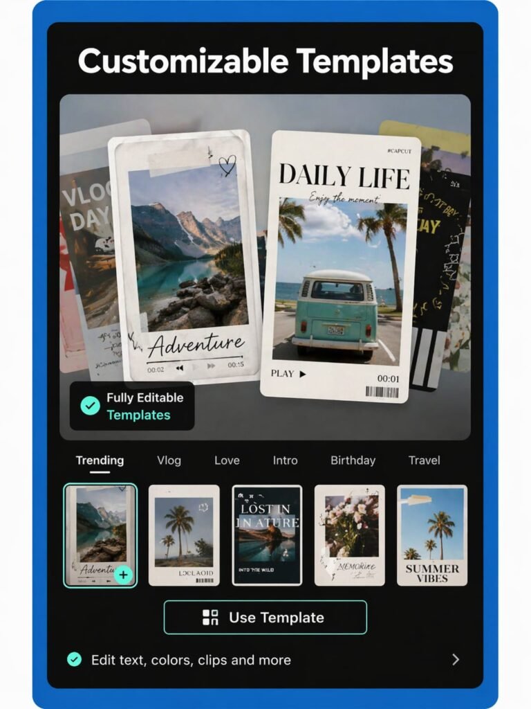 Customizable templates