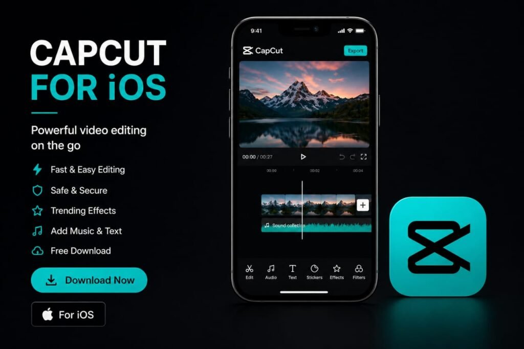 CapCut Mod APK for iOS feature image